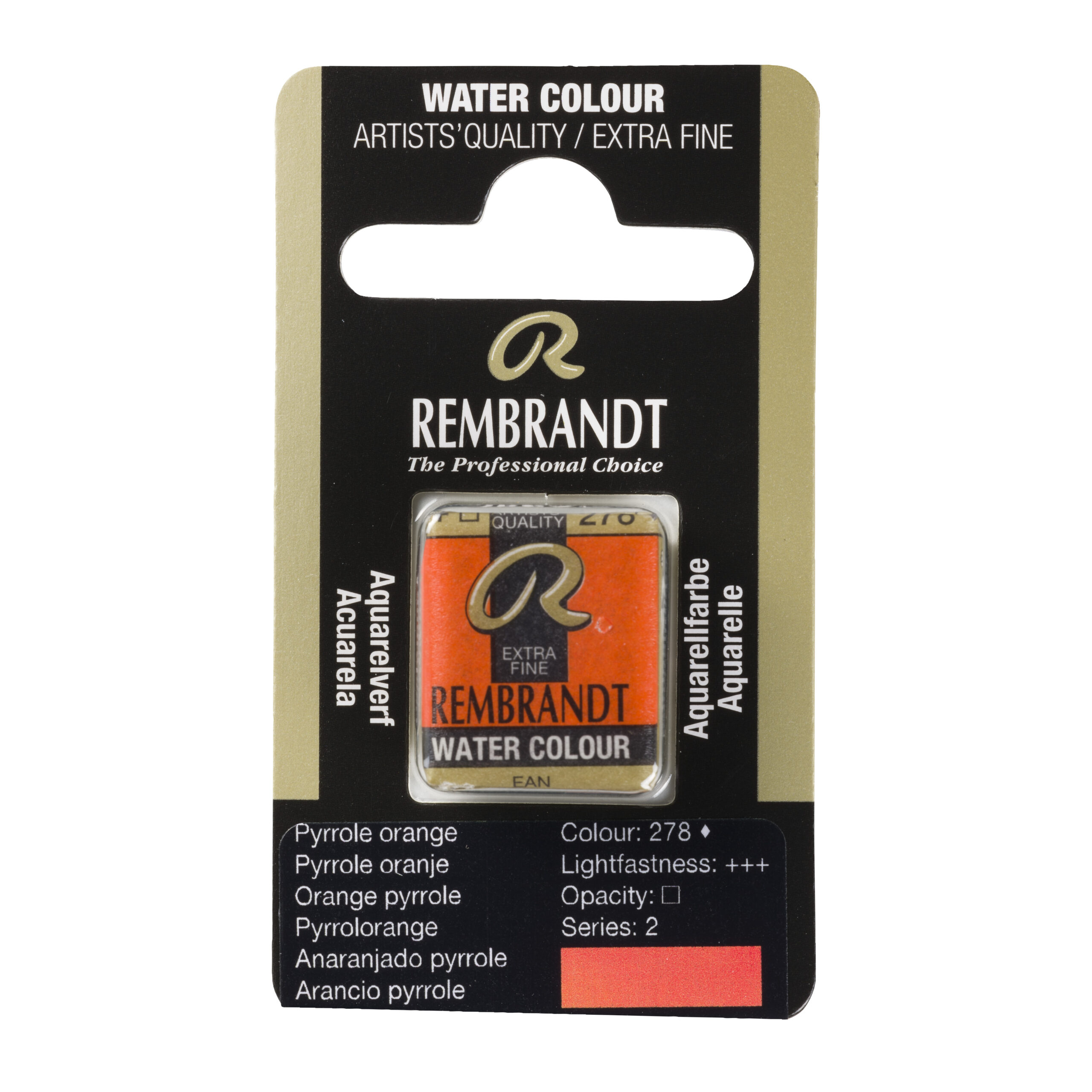 Rembrandt Aquarelverf Napje Pyrrole Oranje 278