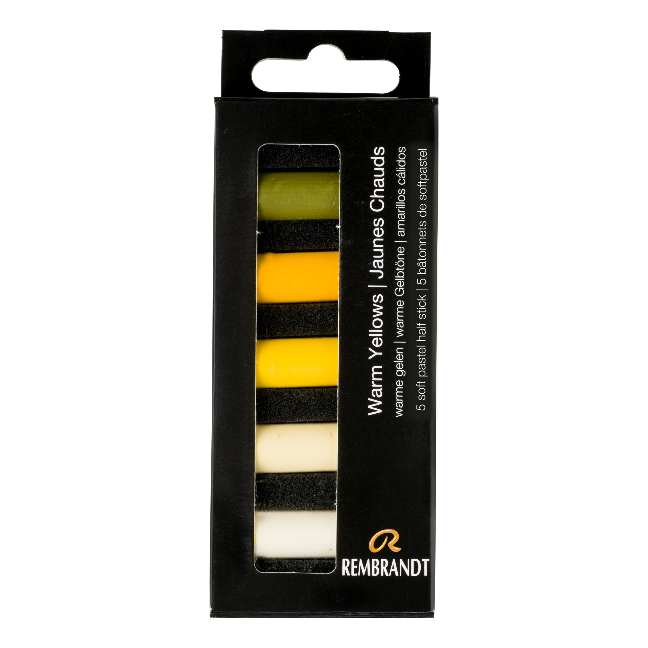 Rembrandt Soft pastel set Warme Gelen | 5 halve pastels