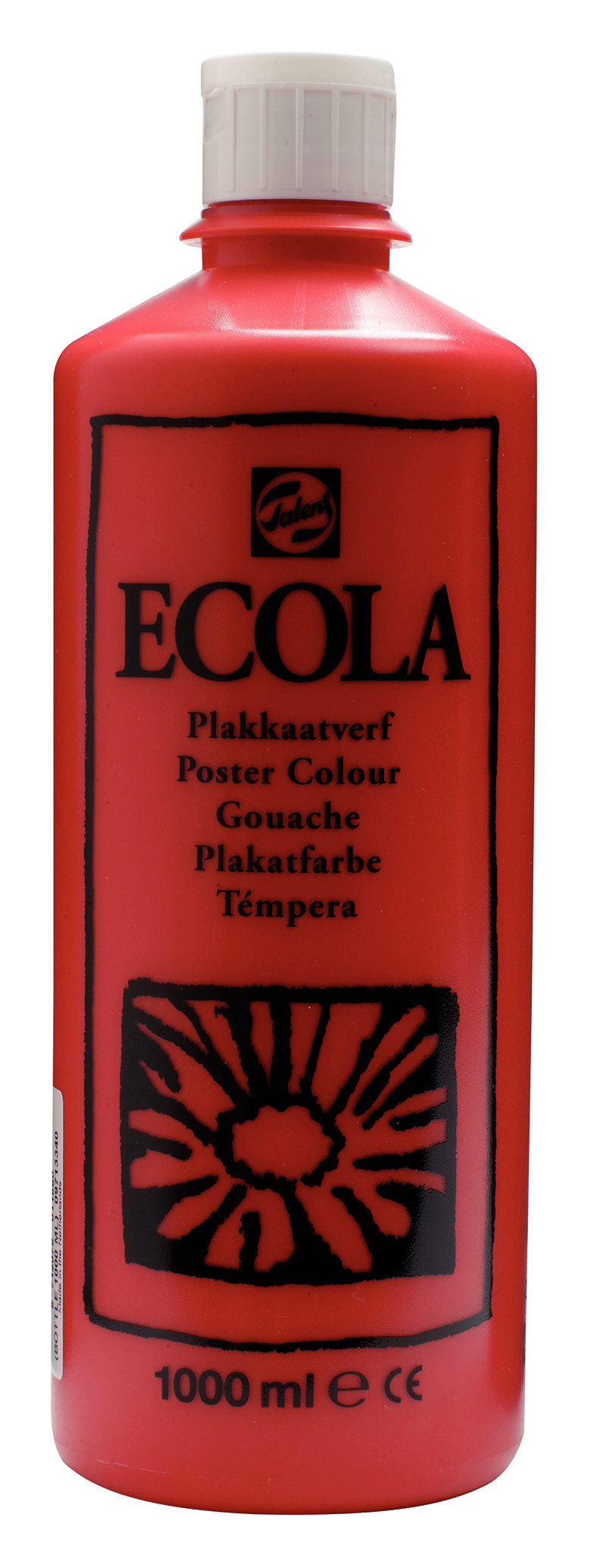 Ecola Plakkaatverf Fles 1000 ml Scharlaken 334