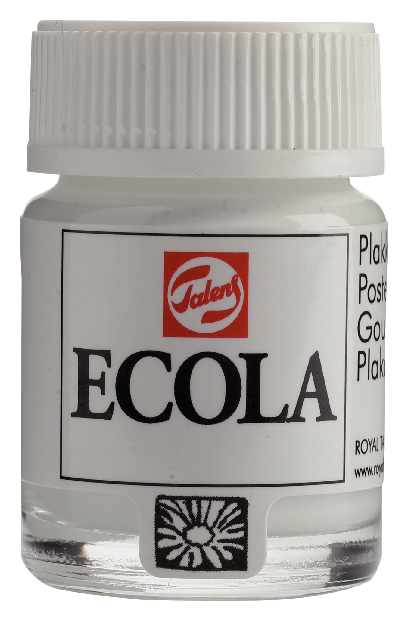 Ecola Plakkaatverf Fles 16 ml Wit 100