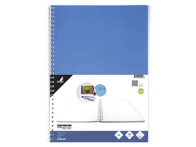 Plakboek Kangaro A3 120grs 40 vel voorkant blauw