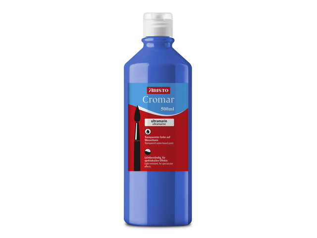 Verf Aristo Cromar 500 ml, ultramarijn transparante