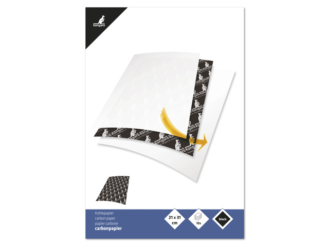 Carbonpapier Kangaro A4 21x31 10 vel zwart
