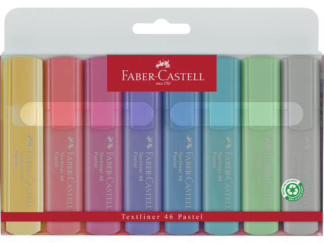 Tekstmarker FC 1546 set inhoud 8x pastel