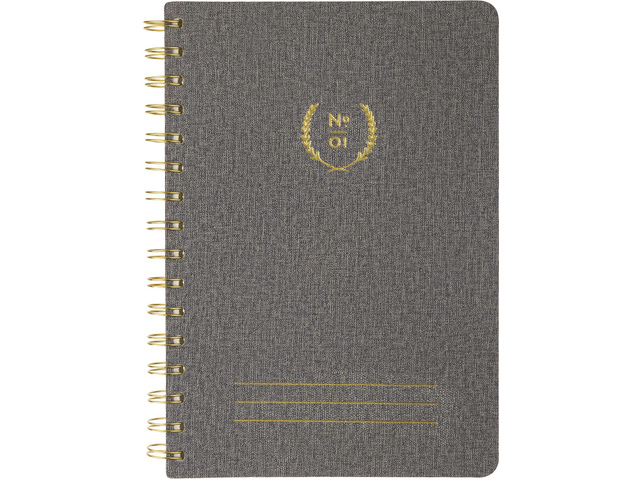 Notitieboek Eccolo spiraal Grey lijn ca.15x20cm