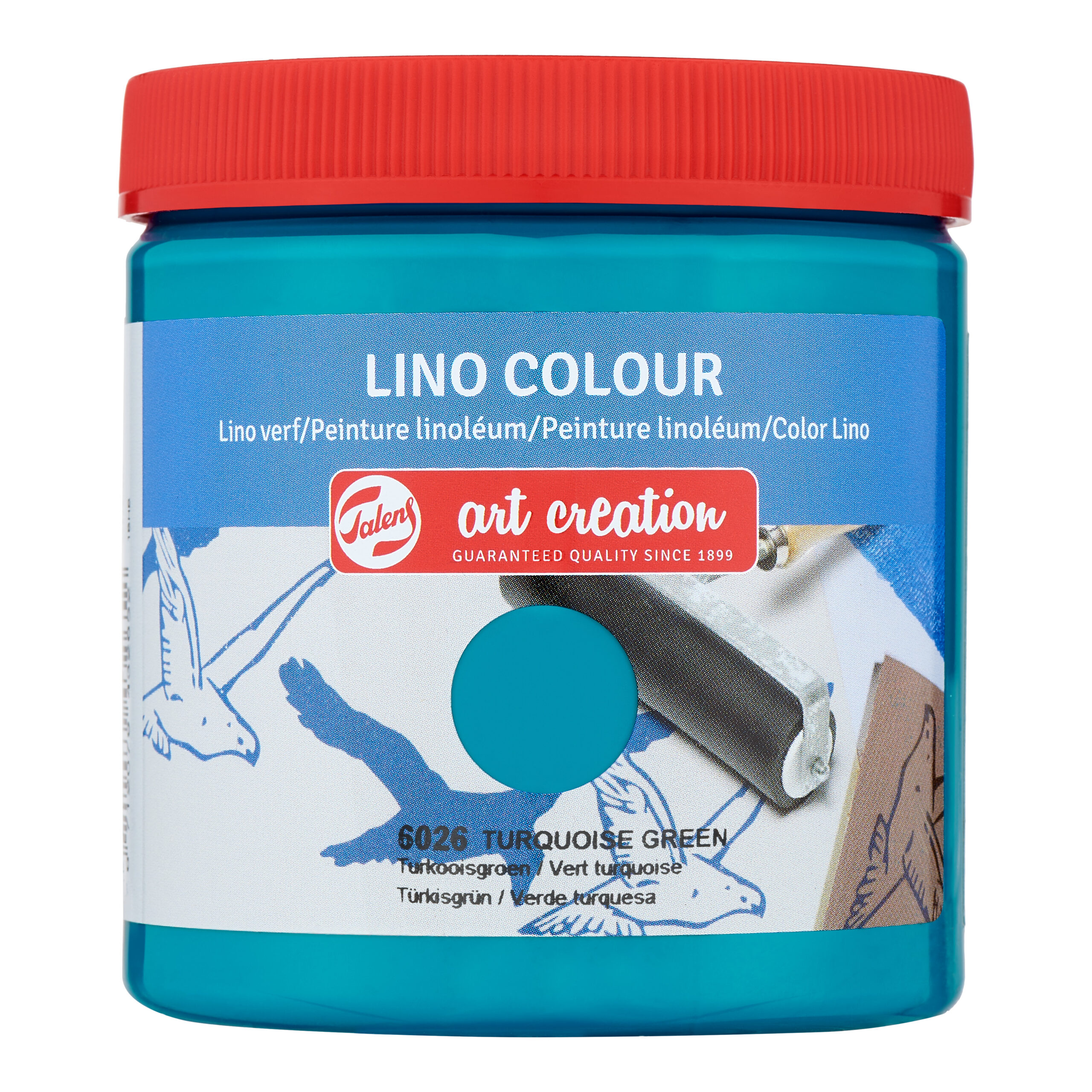 Talens Art Creation Lino verf Pot 250 ml Turkooisgroen 6026
