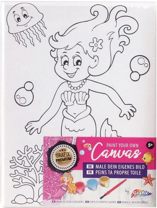 Grafix Schilder je eigen canvas 20x15cm mermaid