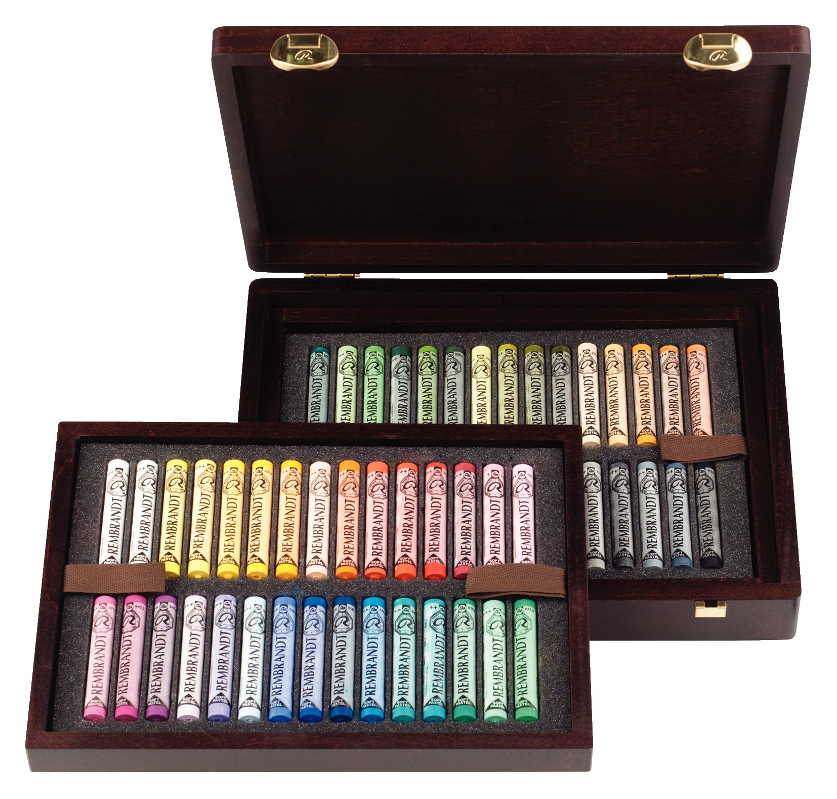 Rembrandt Soft pastel houten kist set Landschapsselectie Deluxe | 60 hele pastels