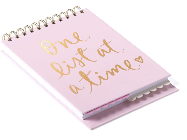Notitieblok Eccolo DL spiraal One List A Time lijn ca.15x22
