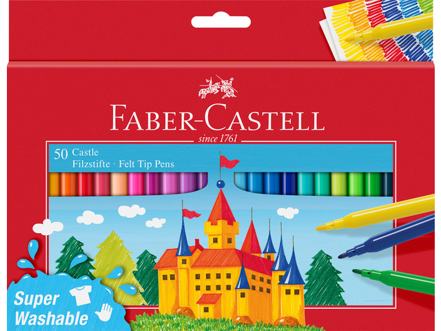Viltstift FC 50 stuks karton etui assorti