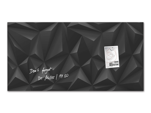 Glasmagneetbord Sigel Black Diamond 910x460x15mm 3 magnete