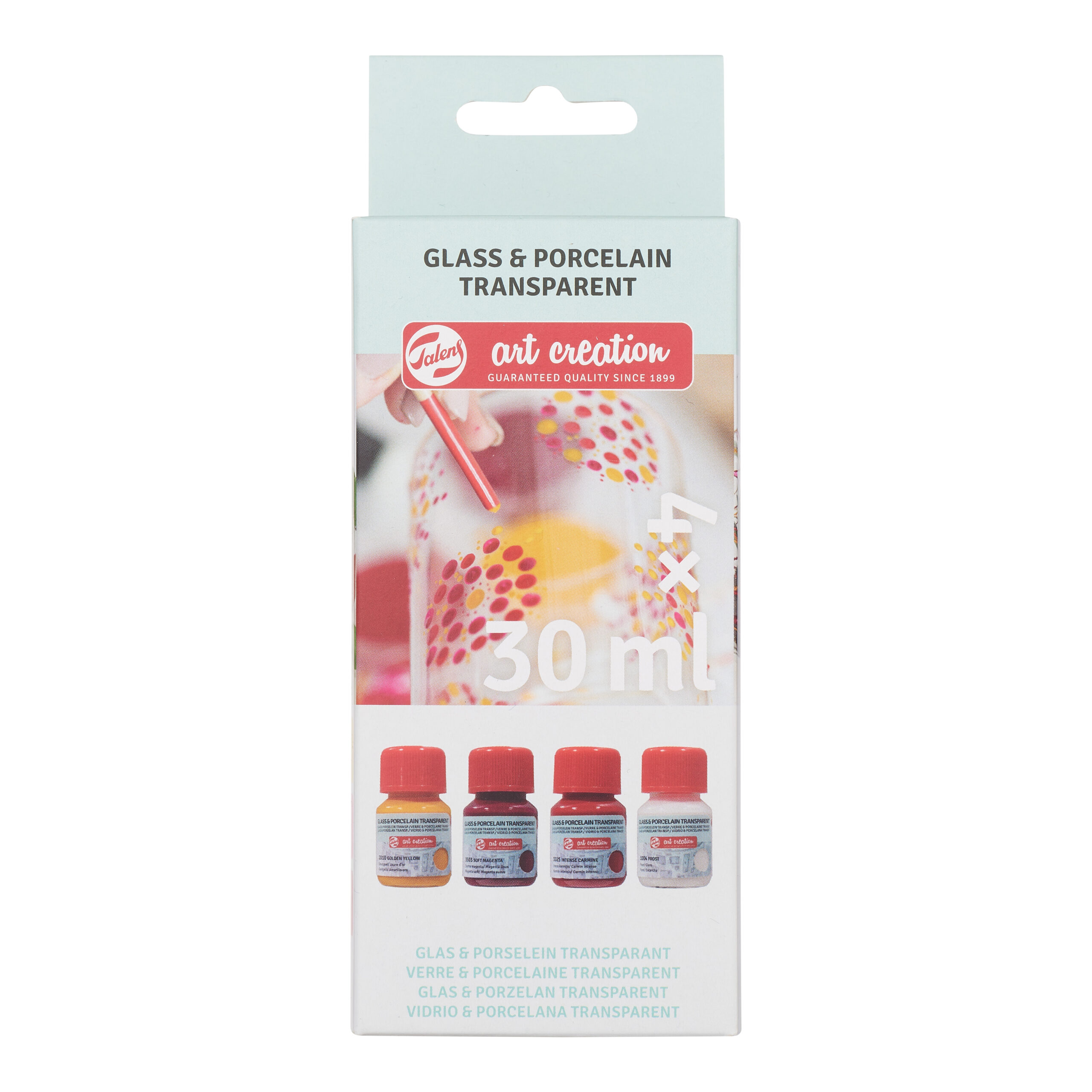 Talens Art Creation Glas & Porselein Transparent Set 4 x 30 ml Roze Frost