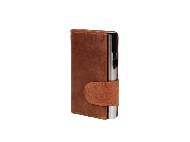 Pasjeshouder Clicksafe RFID Buffelleer COGNA/ZI 8 pas