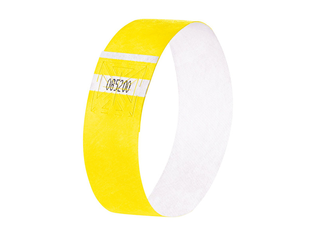 Evenementenbandjes Sigel super soft 255x25mm neongeel - SI-EB223