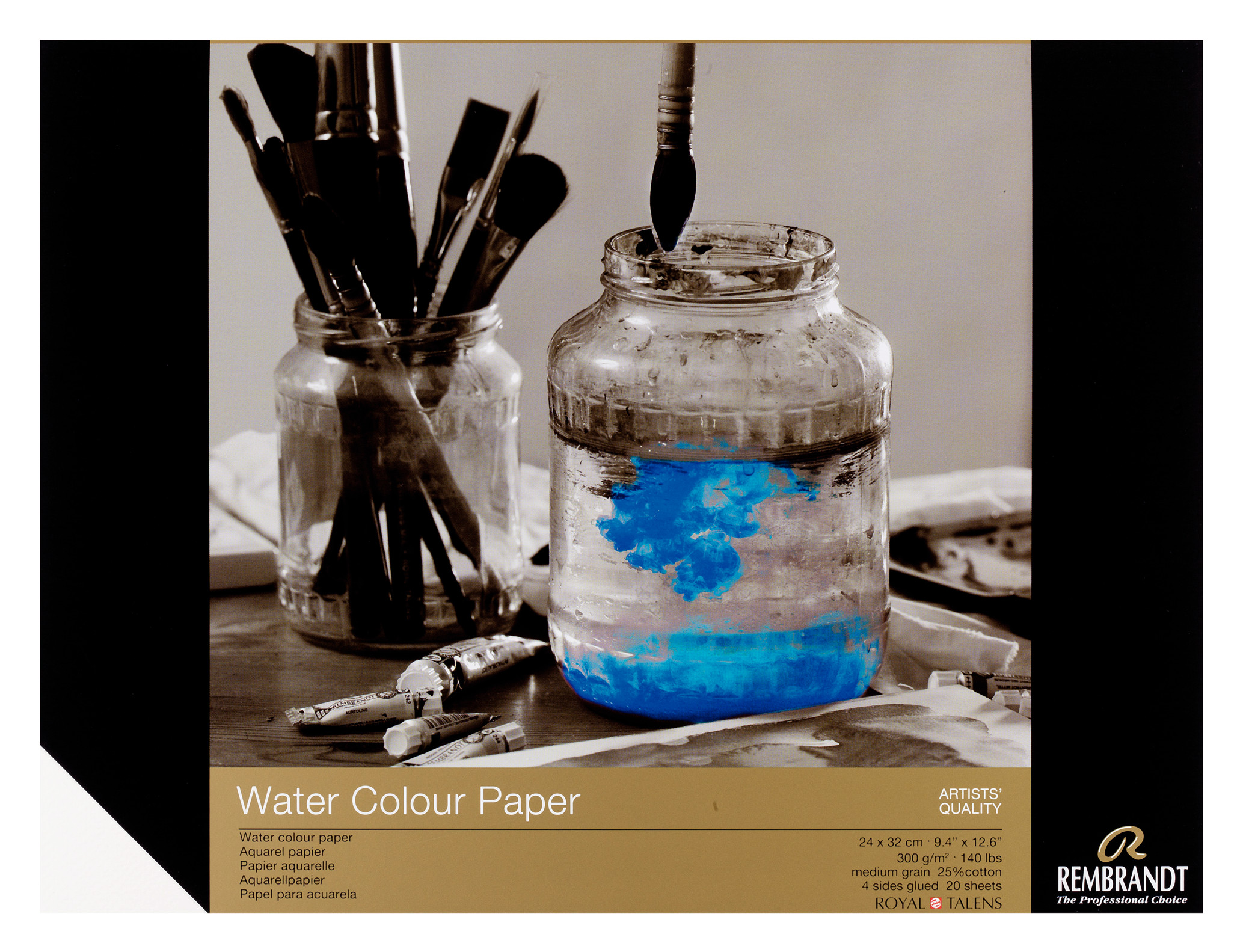 Rembrandt Aquarelpapier (25% katoen) | 24 x 32 cm, 300 g, 20 vellen