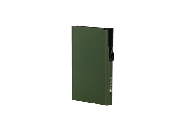 Pasjeshouder Clicksafe RFID aluminium groen voor 8 pasjes