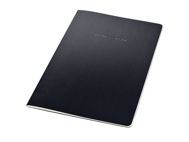 Notitieboek Conceptum A4 zwart lijn softcover 64pag 80gr PEFC