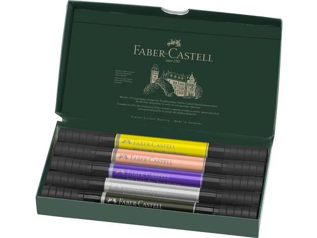 Tekenstift FC Pitt Artist duo marker Fashion etui 5st.