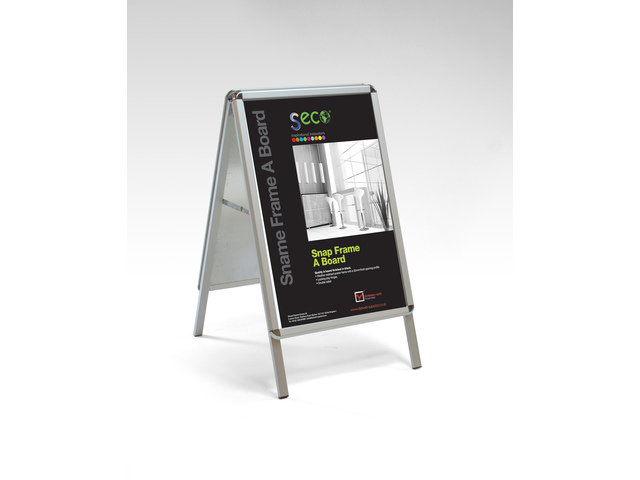 Stoepbord Seco A-stijl. A2 dubbelzijdig PVC folie anti-