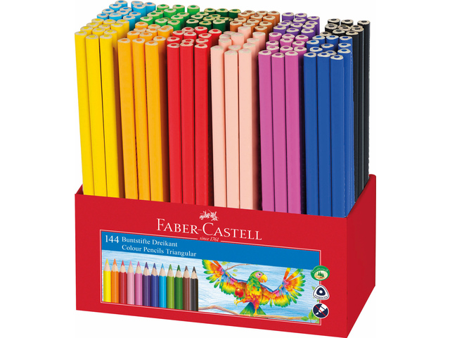 kleurpotlood Faber-Castell driekant 144 stuks