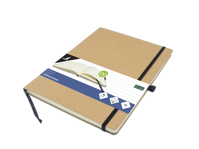 Notitieboek Kangaro A4 kraft lijn HC 96 vel 80 grams roomwi