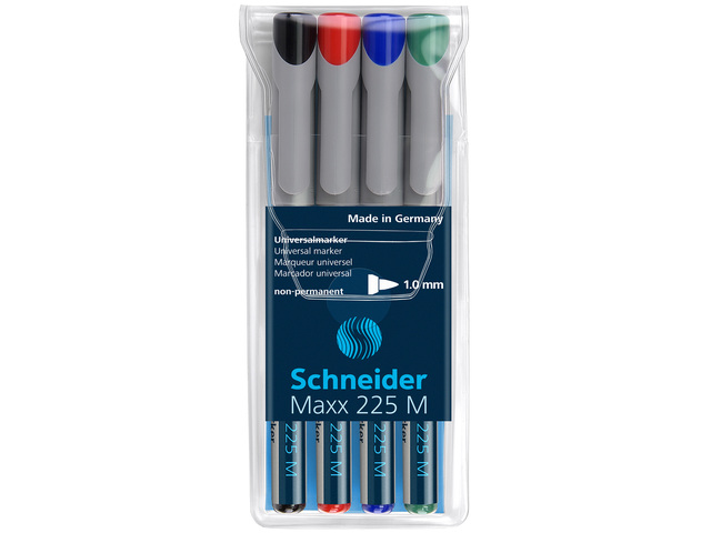 Marker Schneider Maxx 225 M 1,0mm non-permanent etui a 4