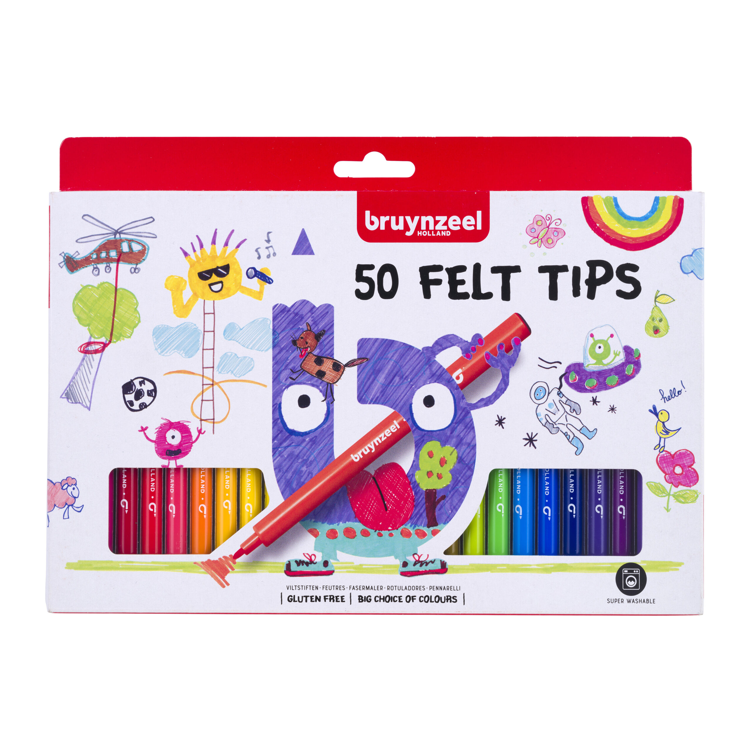 Bruynzeel Viltstiften set | 50 kleuren