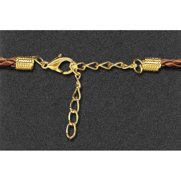 Karabijnhaak goud voor koord 1mm, 2 sets