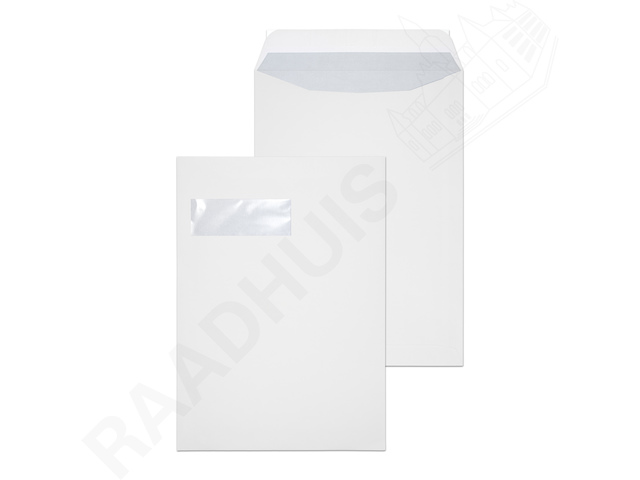 Envelop Raadhuis 229x324 C4 VL akte plakstrip wit 120gr 25
