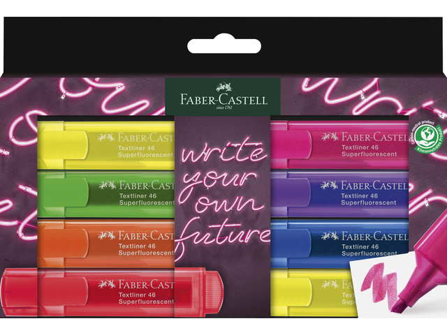 Tekstmarkers FC 46 Neon 8 stuks in karton etui