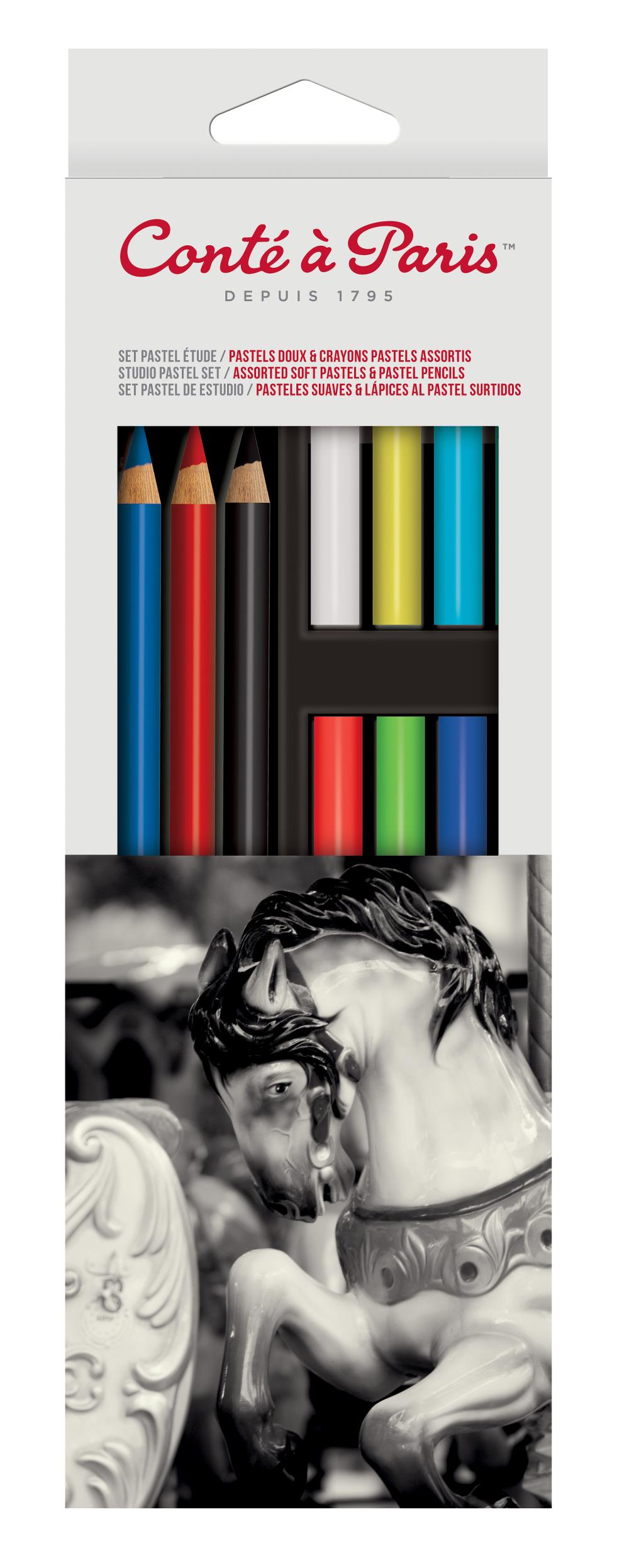 Conté à Paris Pastel Studio Set 6 krijtjes en 3 potloden