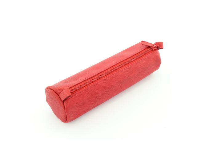 Etui Alassio echt leer rood 21x6cm