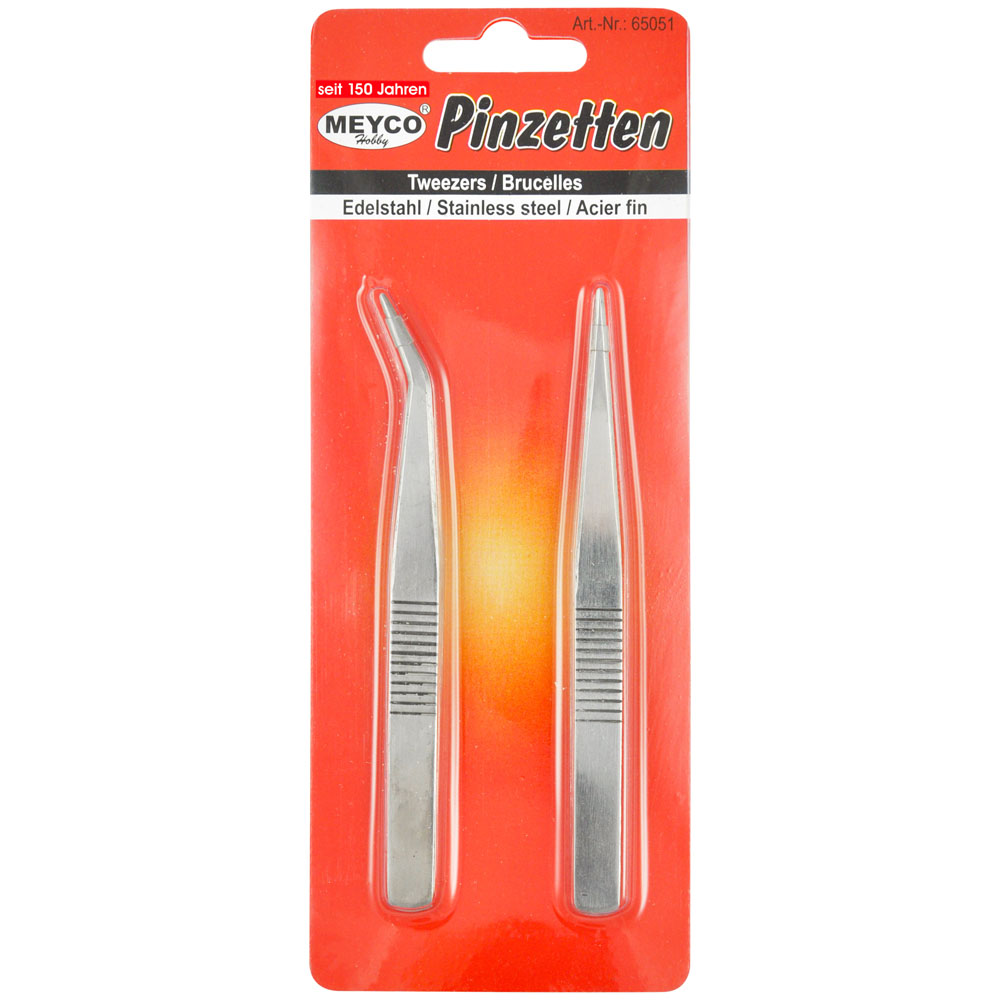 Pincetten, set van 2 per blisterverpakking