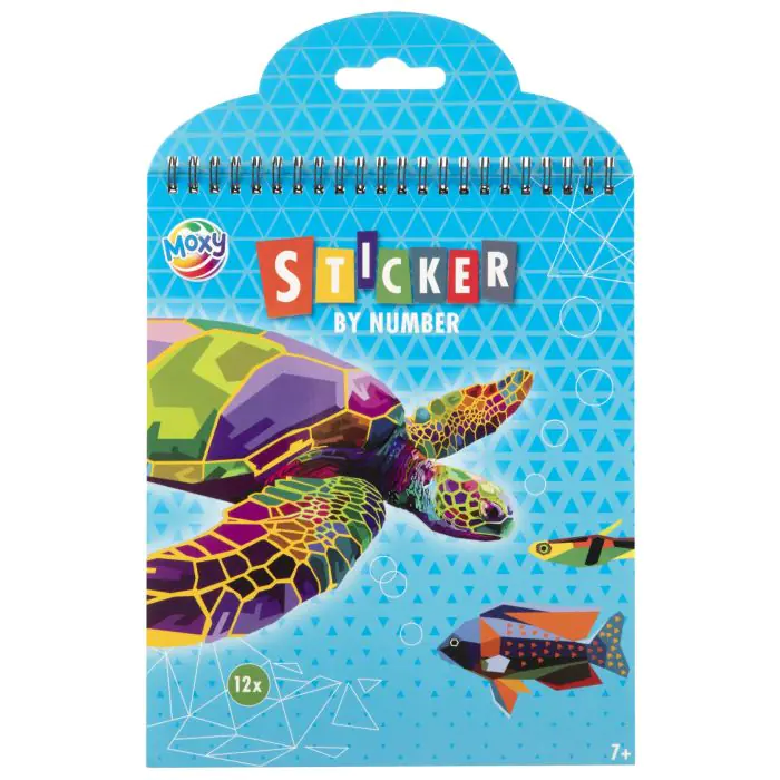 STICKER OP NUMMER BOEK-Blauwe omslag