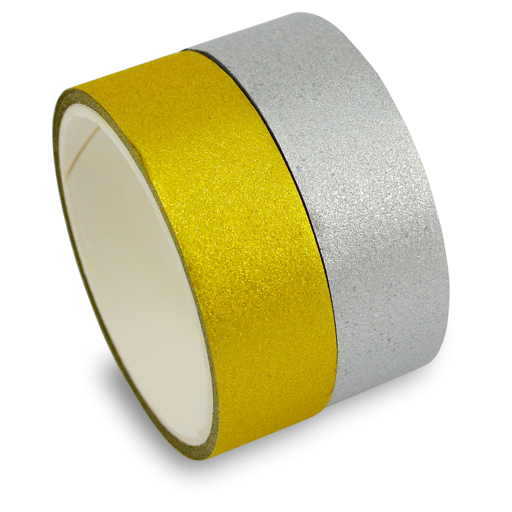 Meyco Glitter Washi-tape 2 stuk, goud en zilver