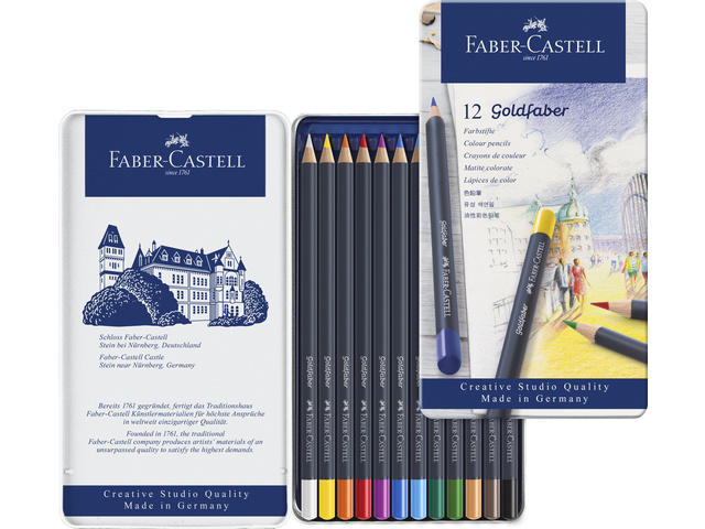 Kleurpotlood FC Goldfaber assorti etui a 12 stuks Creati
