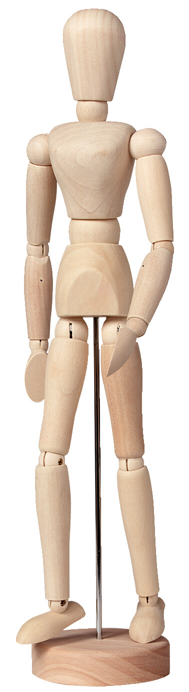 Talens Ledenpop Man 30 cm Blank Hout