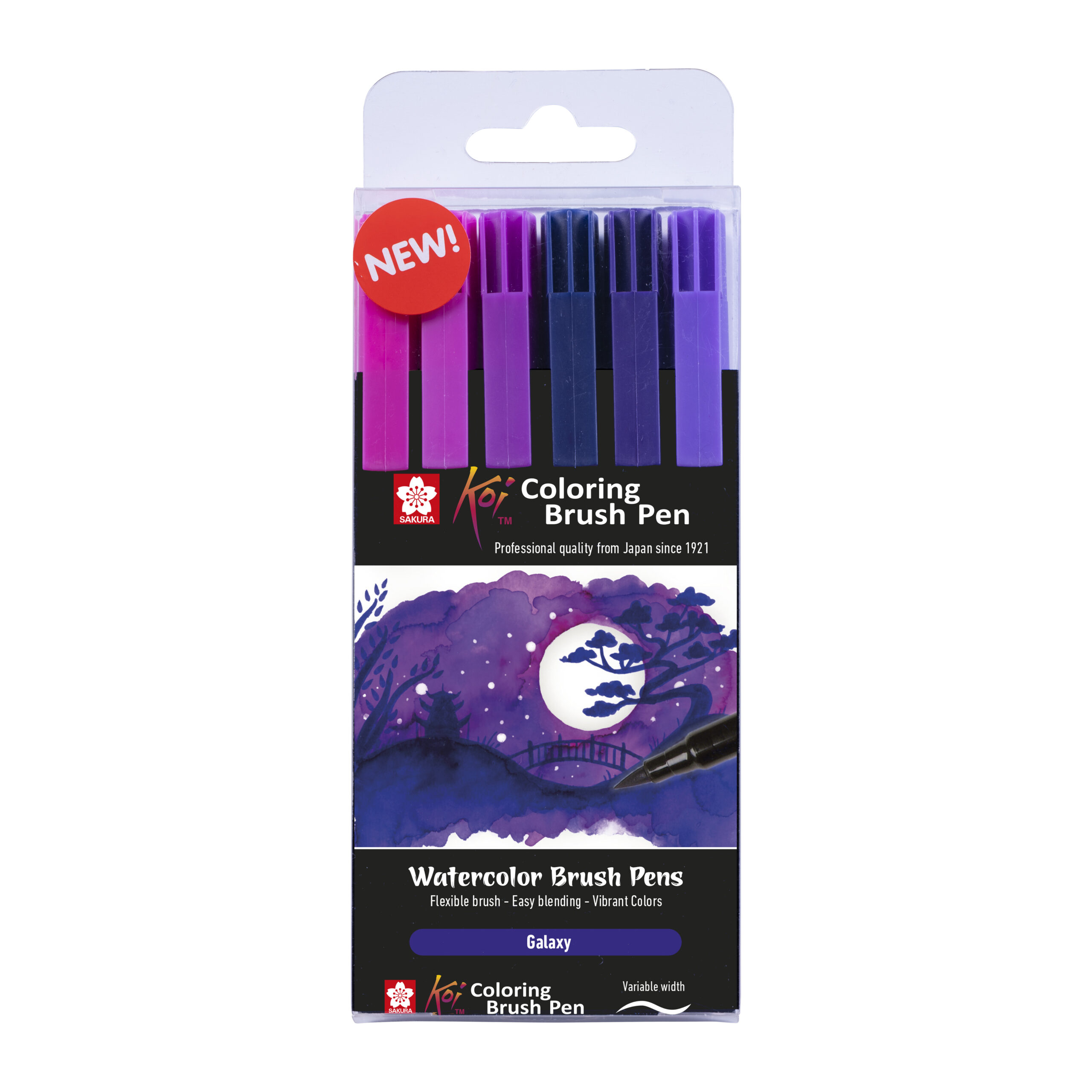 Sakura Koi Coloring Brush Pen set Galaxy | 6 kleuren