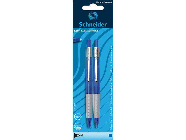 Balpen Schneider Loox assorti blister a 2st.