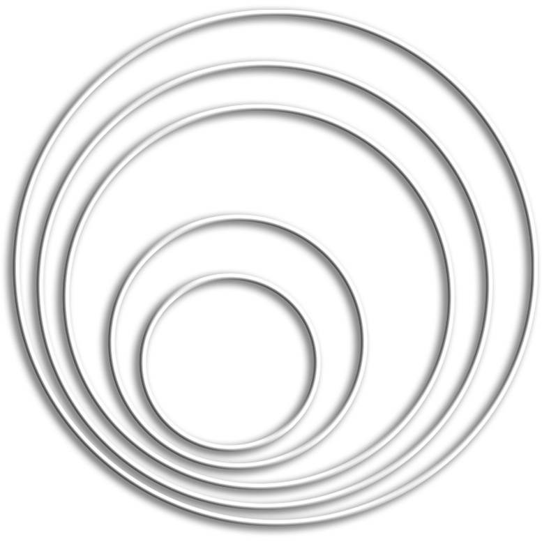 Draadring wit gecoat, 12cm