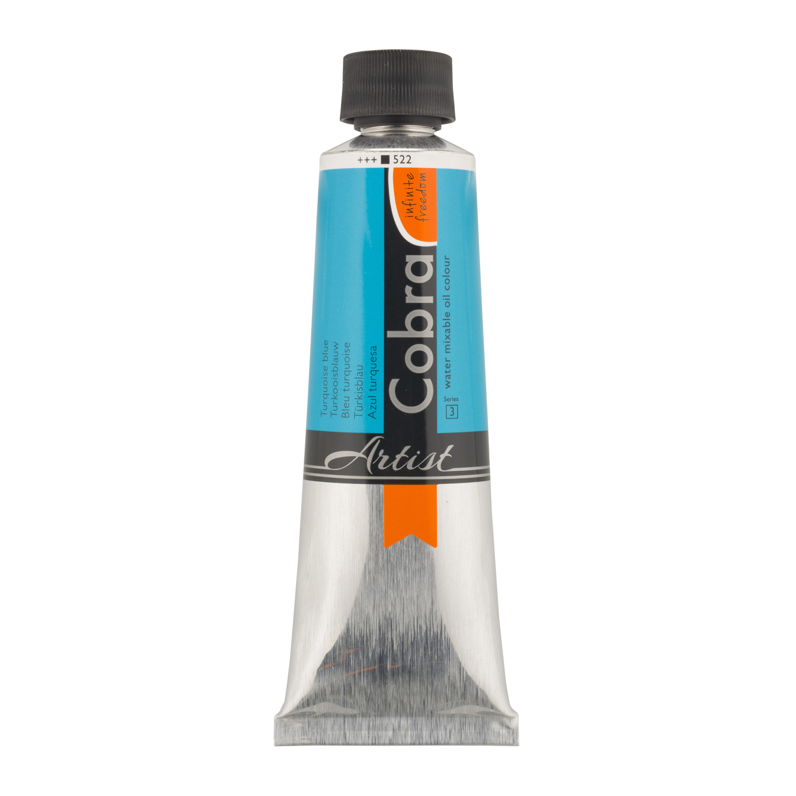 Cobra Artist Water Vermengbare Olieverf Tube 150 ml Turkooisblauw 522