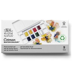 W&N COTMAN WATERCOLOUR 8HP FLORAL POCKET SET