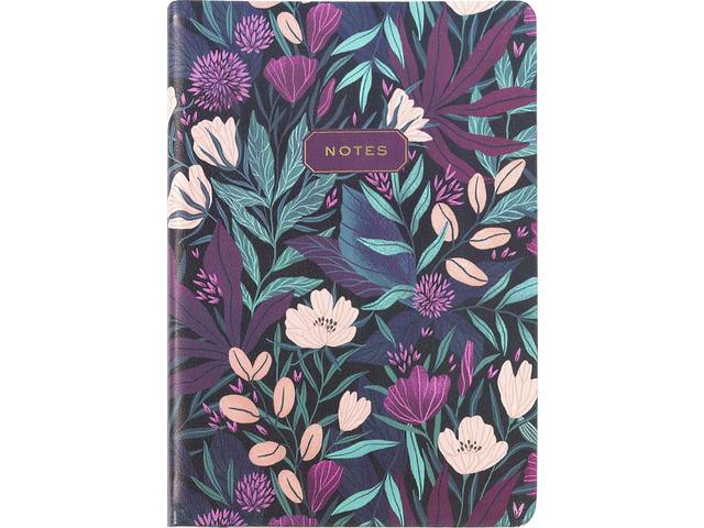 Notitieboek Eccolo Tropical Floral lijn ca.15x20cm 80gr.