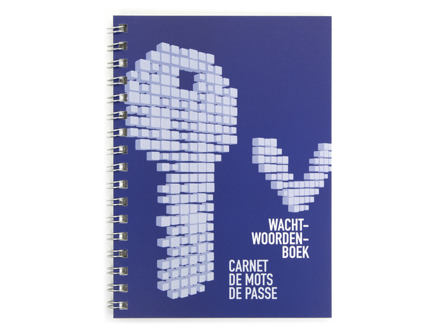 Wachtwoordenboek Kangaro blau 64 bladzijde 105x147mm spiraal