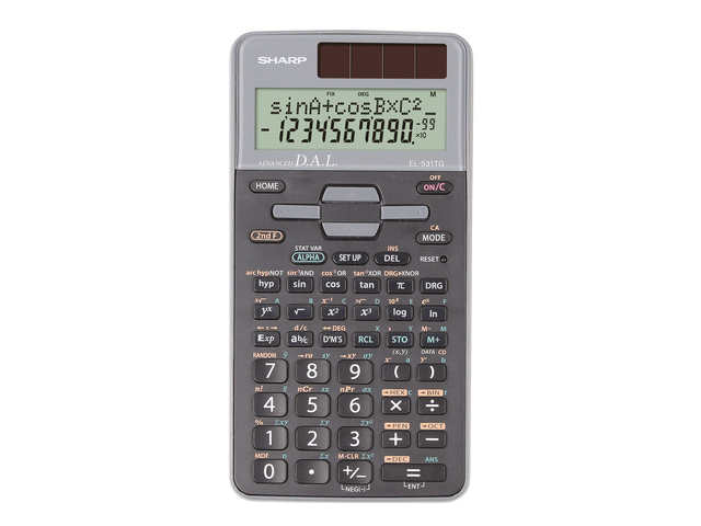 Calculator Sharp-EL531TGGY zwart-grijs