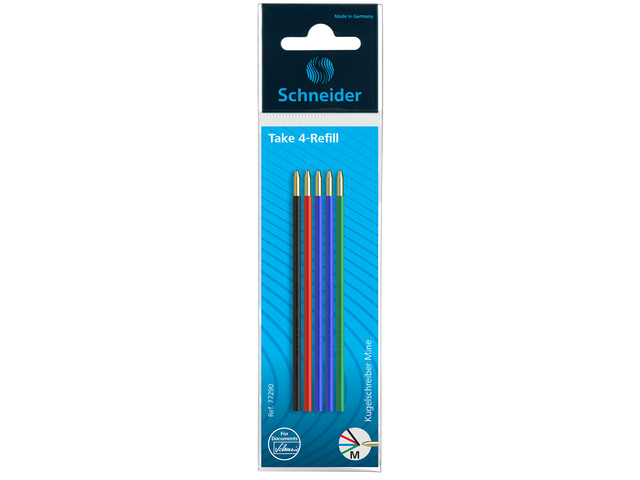 Balpenvulling Schneider Take 4 blister 5 stuks M ass.