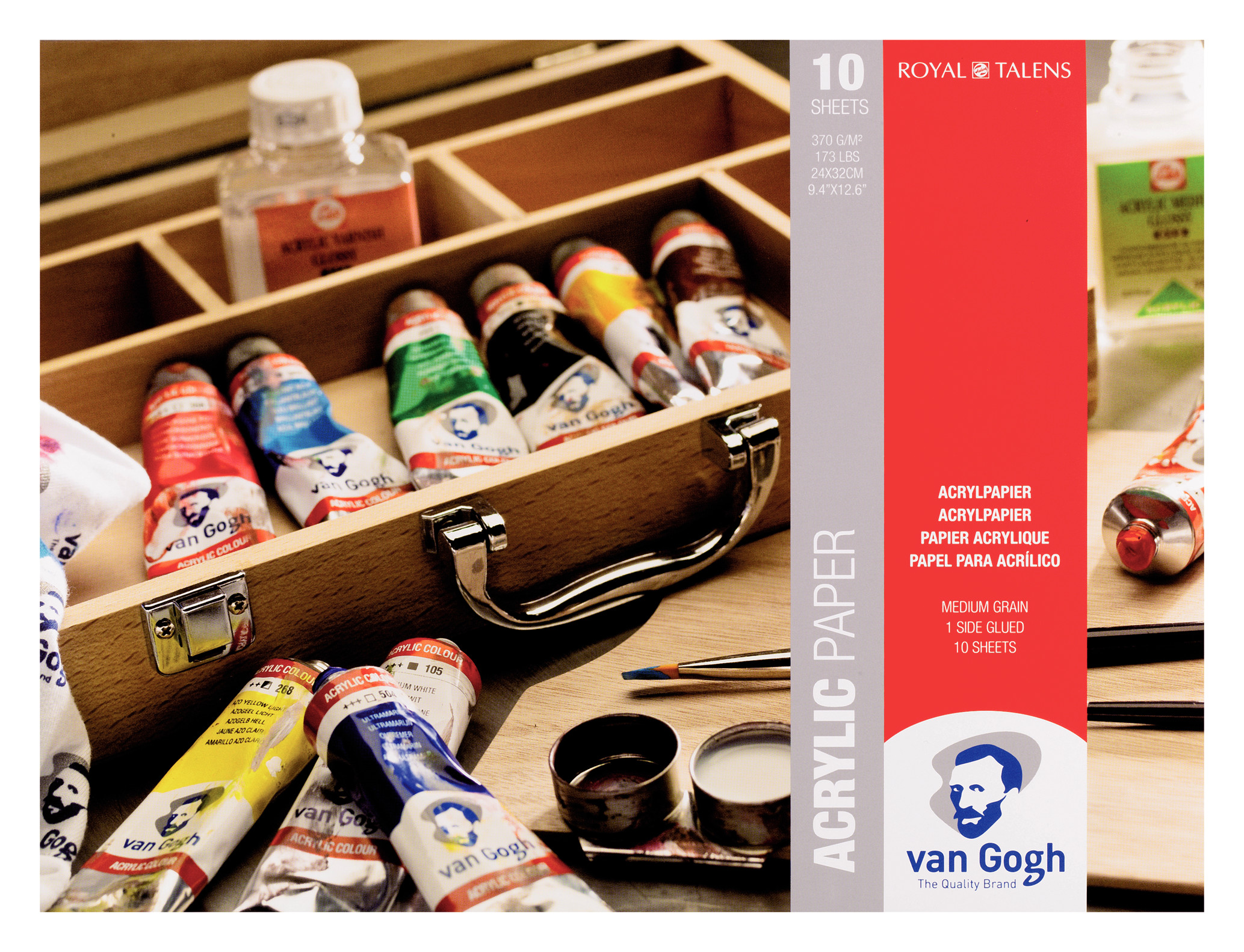 Van Gogh Blok met acrylverfpapier 10 vellen 370 g formaat 24 x 32 cm