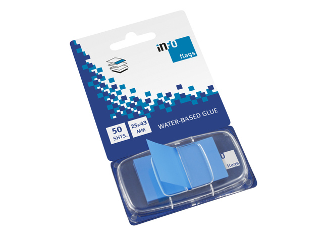 Info flags 25x43mm blauw blister à 50st. - IN-7728-36