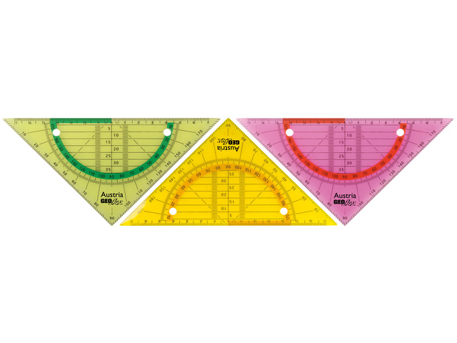 Geodriehoek Aristo GEOflex 14 cm flexibel neon kleuren