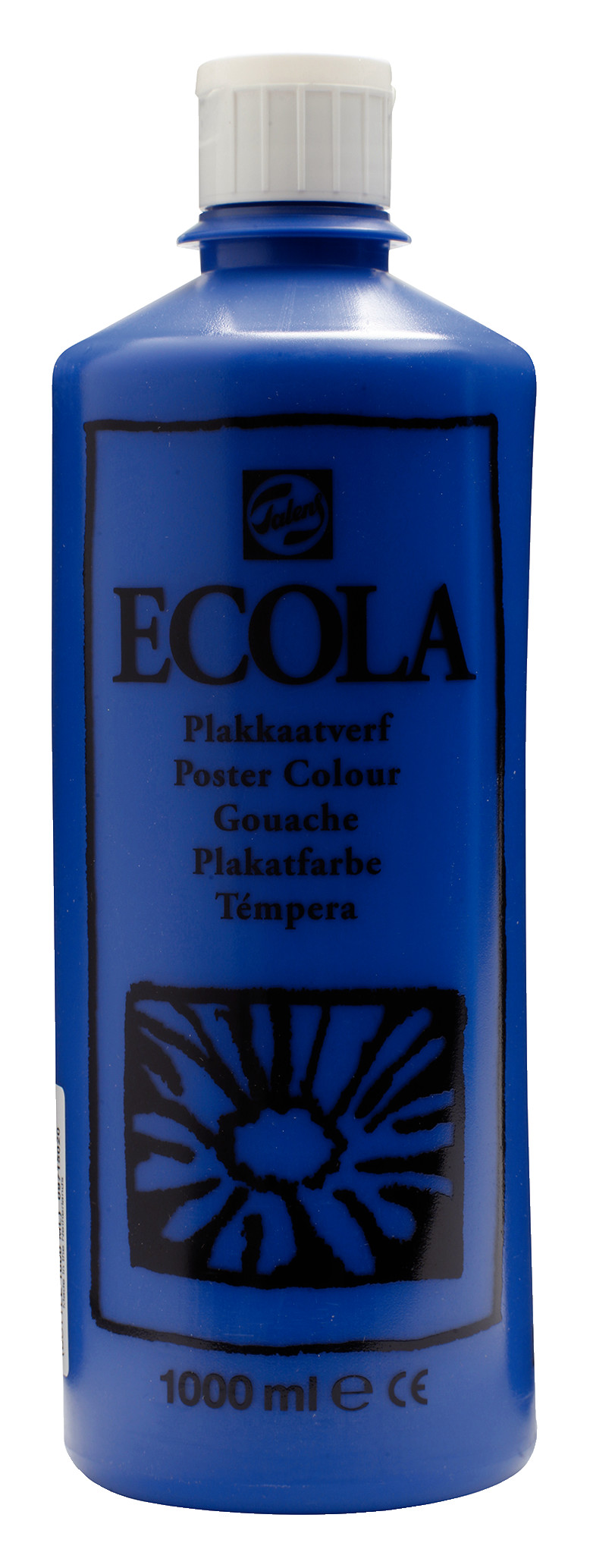 Ecola Plakkaatverf Fles 1000 ml Donkerblauw 502